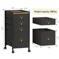 thumbnail image 2 of AKDSteel File Cabinet with 4 Drawers 26''H Rolling Filing Cabinet Fits Letter Size or A4 Fabric Vertical File Cabinet on Wheels, Vertical Office File Storage, 2 of 9
