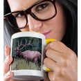thumbnail image 2 of 3drose, Male Elk with Impressive Antlers. Yellowstone National Park. Wyoming., 11oz Two-tone Yellow Mug, 2 of 6
