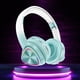 thumbnail image 1 of Auriculares inalámbricos Bluetooth con subwoofer luces LED auriculares deportivos para juegos con orejas - Verde, 1 of 8