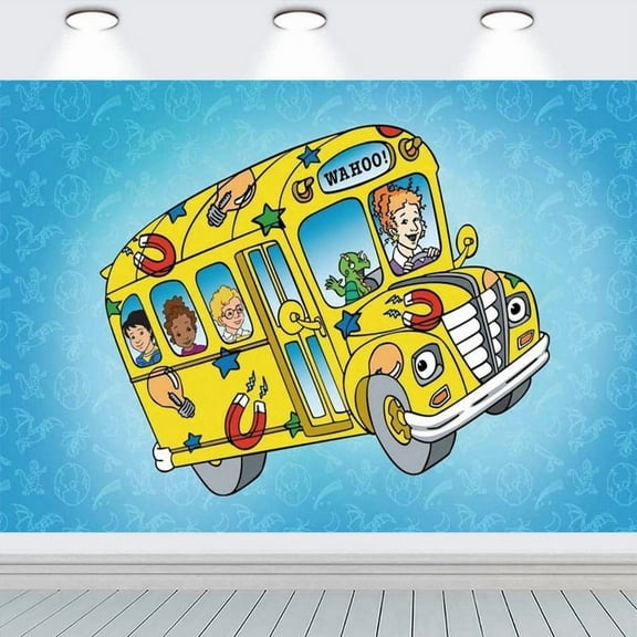 The Magic School Bus Party Supplies Taspestry Poster Banner Backdrop Background Wall Decor