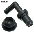 thumbnail image 1 of 1Pc 90 Degree PCV Valve and Grommet Kit 17130-PM6-003 + 17139-PK1-000 Plastic Rubber 50*25mm Exhaust Pressure Valve~15823, 1 of 1