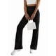 thumbnail image 3 of Pantalones Anchos de Pierna para Mujer, de Cintura Alta, para Estar en Casa, con Cintura Elástica, para Otoño e Invierno, Informales, de Punto Negro XXL, 3 of 9