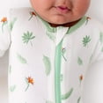thumbnail image 6 of Bamboo Little Soft Zippered Baby Footie Pajamas, Baby Clothes, Newborn Sleepers, Bamboo Viscose, 2-Way Zipper, Bird of Paradise, 6 of 8