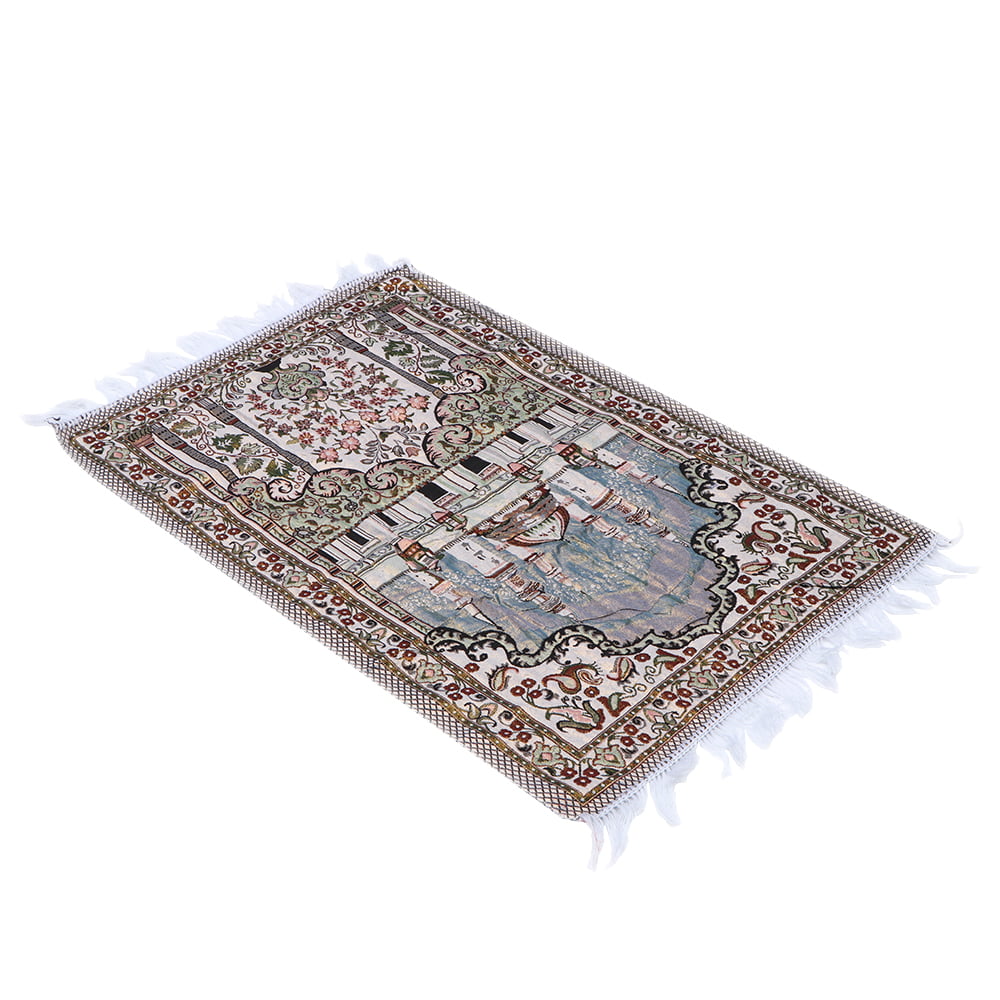 INSMA Turkish Islamic Muslim Prayer Rug Carpet Mat Tassel Tapestry Praying Mat 