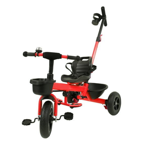 Tricycle for Toddlers 1-5 Year Olds Toddler Bike Baby Balance Bike with Music Colorful Lighting Wheels & Large Basket, Birthday Gift and Toy for 1-5 Year Olds Boys and Girls