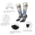 thumbnail image 6 of Lsque Silver Dragon Mountain Peaks Printed Crew Socks Men's Women's LightWeight Thin Casual Calf Socks ,Knee High Socks,Cotton Socks, 6 of 9