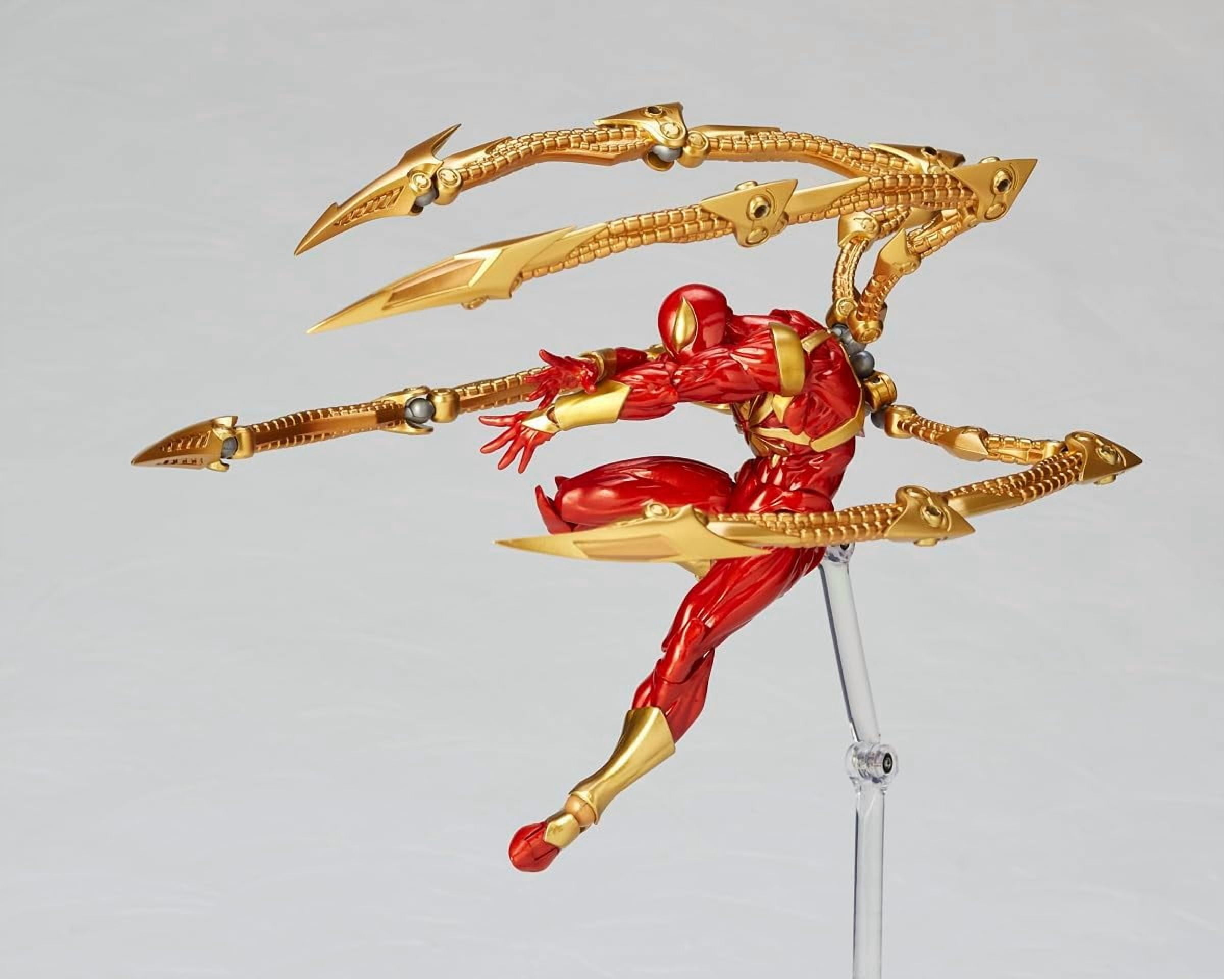 ZapZest Iron Spider Action Figures, 6.3" Spider Hero Man Figures Collectable Toys, Superhero Figure Movie Style Model Toys, Cool Room Decorations Birthday Gifts for Fans of All Ages