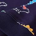 thumbnail image 5 of lnmuld Boys Long Sleeve Dinosaur Print Sweatshirt Soft Casual Pullover Top for Toddler Kids Comfortable Daily Wear Size:6-7 Years, 5 of 9