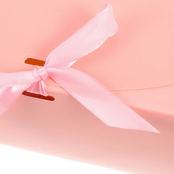 GOOHOCHY Pink Paper Gift Boxes with Bow Design for Wedding Party Favors and Valentine Gifts 10pcs