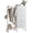 CYJ-White, variant on Simenmax 4 Storage Dresser for Bedroom, Wide Fabric Closet Chests Organizer Tower Furniture with Wooden Top Metal Frame for Clothes, Room, Living Room, Hallway, Entryway, Black