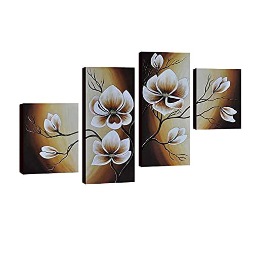 Wieco Art Colorful Flowers Oil Painting on Canvas Wall Art Ready to Hang for Living Room Bedroom Home Decoration Modern 5 Piece 100/% Hand Painted Gallery Wrapped Contemporary Abstract Floral Artwork
