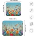 thumbnail image 3 of Colorful Flower Dish Drying Mat, Absorbent Microfiber Pad Protector For Kitchen Counter Top Mat Dish Drainboard 16x18in, 3 of 7