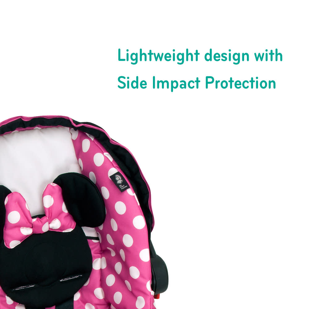 Disney Baby Light 'n Comfy 22 Luxe Infant Car Seat, Minnie Dot - image 5 of 13