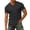 02#Black, variant on Mens Cotton V Neck T-Shirts Short Sleeve Casual Basic Summer Beach Pocket Tee Tops