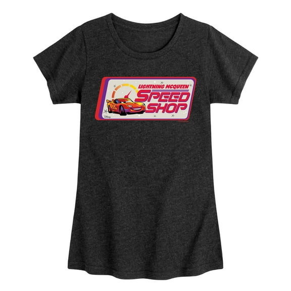 Disney Cars - Lightning McQueen's Speed Shop - Toddler & Youth Girls Short Sleeve Graphic T-Shirt
