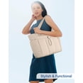 thumbnail image 3 of Bolso de mano TopDesign Puffy para mujer con portavasos y compartimento para portátil, bolsa de cosm, 3 of 8