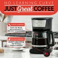 thumbnail image 3 of Gourmia One-Touch Coffee Maker 12 Cup with Pause & Serve, Auto Keep Warm, Black, 3 of 8