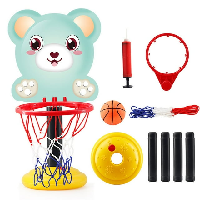 1 Ensemble de Jouets Support de Basketball Réglable avec Filets de Base Panier Stable Stimuler le Potentiel Sportif Gonfleur Petit Singe Jouets de Basketball Jouets d'Intérieur