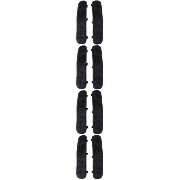 FENGGUIQU Office Chair Armrest Covers, 4 Pairs Black, Arm with Simple Design for Comfortable Seating