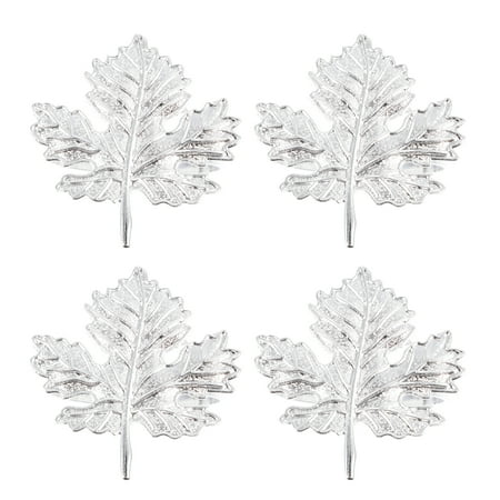 

4 Pcs Thanksgiving Maple Leaf Napkin Buttons Napkin Decors Rings for Decoration