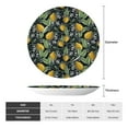 thumbnail image 2 of Picia Hand Drawn Citrus Fruits Elegant Lemons Pattern Bone China Decorative Plate – Wall Decor with Stand and Adhesive, Elegant Ornament for Living Room, Office, or Entryway-7in, 2 of 6