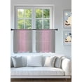 thumbnail image 4 of Pink Grey Sheer Curtains 45 Inch Long 2 Panels, Gradient Ombre Light Filtering Rod Pocket Semi Sheer Curtains, Sheer Voile Drapes for Living Room Bedroom, 52"x45", 4 of 5