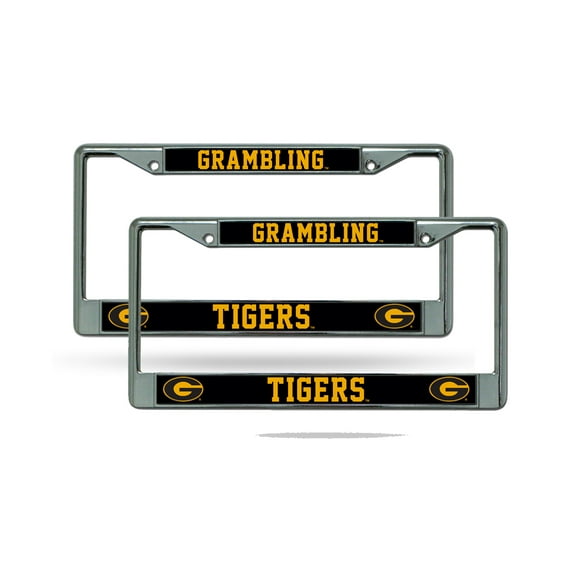 Grambling State Tigers Chrome Metal (Set of 2) License Plate Frames