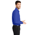 thumbnail image 5 of Zfeel High Performance Men's Long Sleeve Polo, Poly-Cotton Blend Shirt, Sport Royal, L, 5 of 6