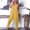Yellow Wide Leg Jumpsuits for Women, variant on Dyegold Jumpsuits for Women Casual, Jumpsuits Women Summer Plus Size Cotton Linen Boho Wide Leg Bib Pants Casual Loose Sleeveless V-Neck Overalls Rompers