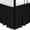 Black, variant on Wrap Around Bed Skirts with Split Corners for King Beds 12" Drop, Silver Grey Adjustable Elastic Dust Ruffles Easy Fit Wrinkle & Fade Resistant Silky Luxurious Fabric Machine Washable