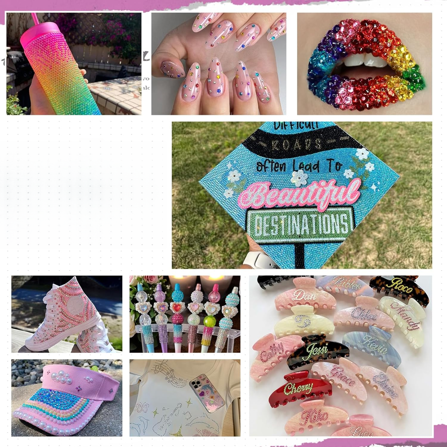 42 Colors Resin Jelly Rhinestones for Crafts, 3mm 32000 PCS Flatback Gems Bedazzling Kit with 3Pcs B7000 Glues for Clothing, Shoes, Nails, DIY Art