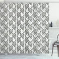 thumbnail image 1 of Ambesonne Grey and White Shower Curtain, Petals and Leaves, 69"Wx70"L, Charcoal Grey and White, 1 of 3