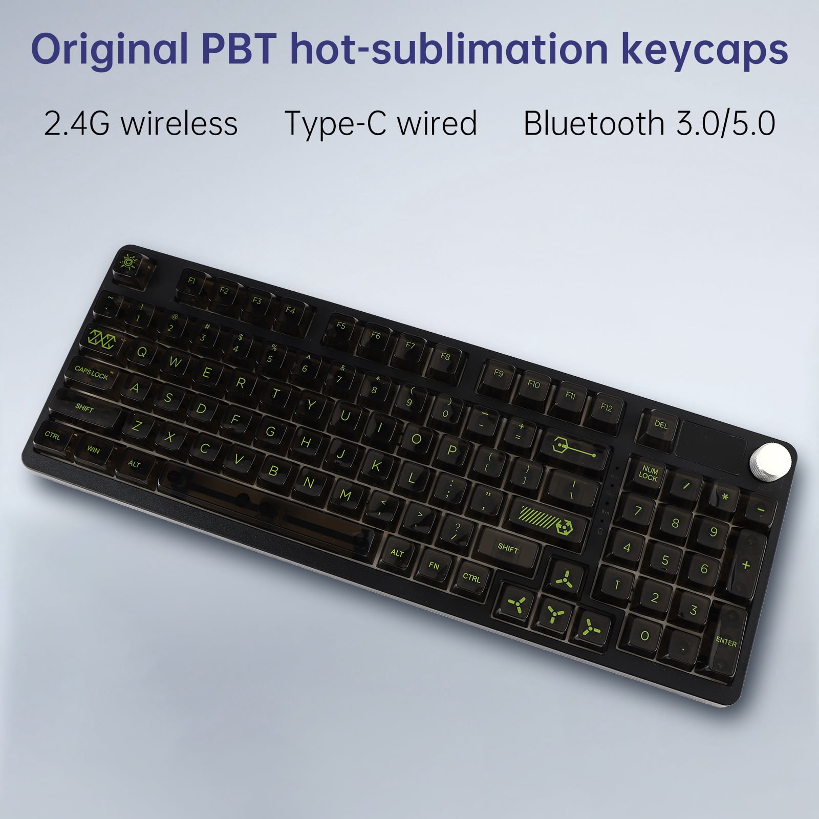 98-Key 2.4G Wireless Bluetooth Three-Mode Mechanical Keyboard DIY Customized RGB