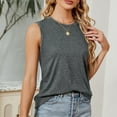 thumbnail image 2 of Workout Tank Tops for Women Gym Athletic Loose Fitting Sleeveless Top Tee Tshirts Summer Casual Lounge Wear Homewear (Small, Dark Gray), 2 of 7