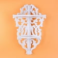 thumbnail image 4 of Storage Shelf, Corner Display Shelf Anti-water White 2 Tier Carved Storage Shelf, For Balcony Bathroom, 4 of 8