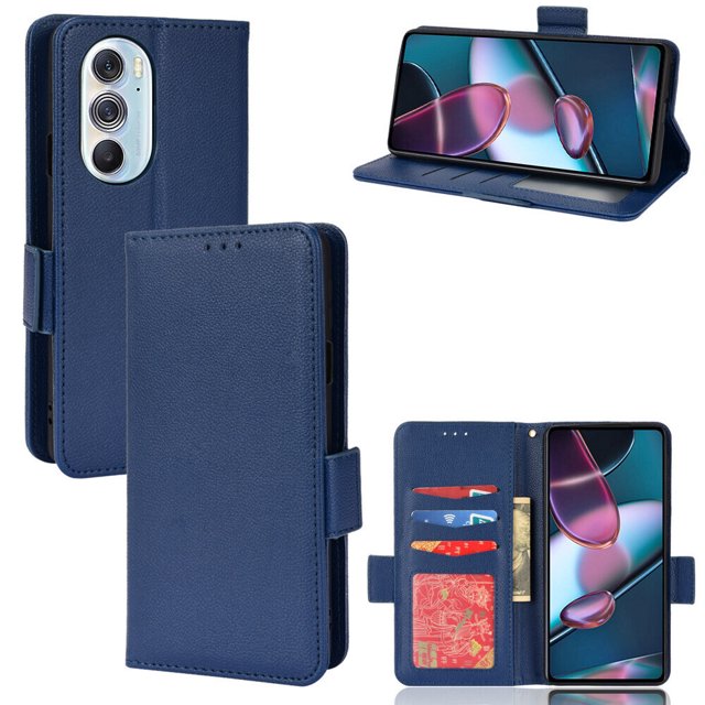 Motorola Edge 30 Pro Case , PU Leather Flip Cover Card Slots Magnetic Closure Wallet Case for Motorola Edge 30 Pro