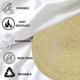 thumbnail image 3 of Round Placemats Set of 6, Cotton Woven Placemat Heat-Resistant Non-Slip Washable Table Mats for Dining Table 7 Inchgolden18cm, 3 of 4