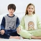 thumbnail image 3 of Pijamas de felpa para niños y niñas, ropa de dormir cálida de dinosaurio de dibujos animados para bebés, ropa de noche de invierno para adolescentes, 3 of 4