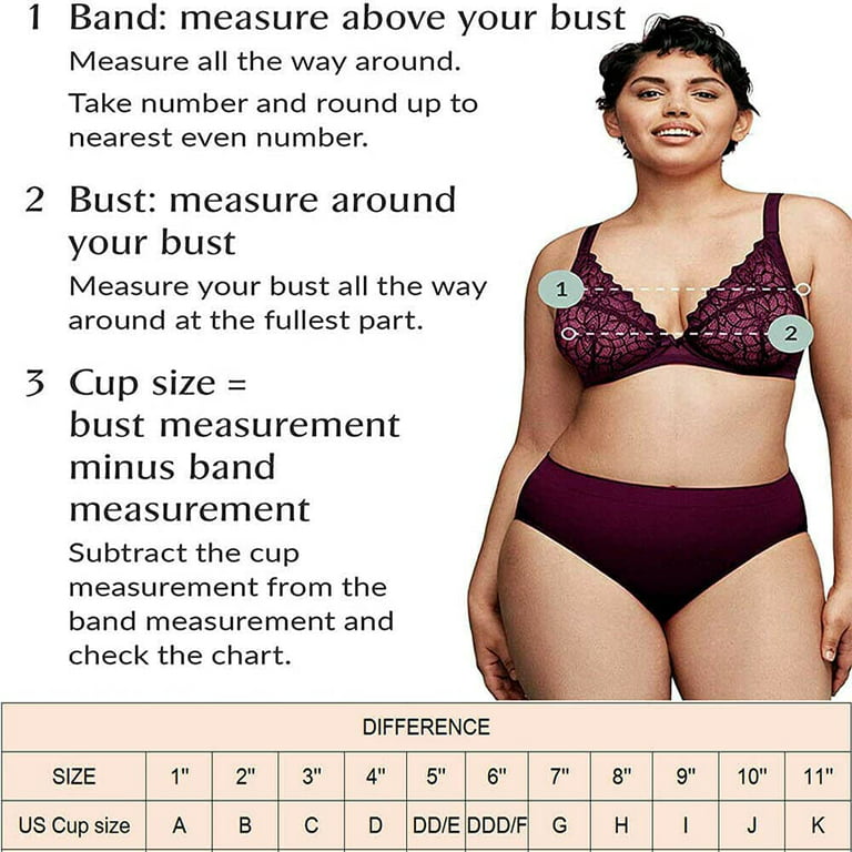 Plus Size Women's Bras Full Coverage Non-Padded Underwire Lingerie