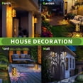 thumbnail image 6 of ROSHWEY 4 Pack Outdoor Solar Hanging Lantern Lights Metal LED Decorative Light for Garden Patio Yard Lawn and Tabletop with Hollowed-Out Design, Bronze Color, Leaf Pattern, 6 of 8