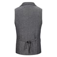 thumbnail image 3 of JTieacloth T Shirts Men Pack Men's Suit Vest V Neck Silm Fit Solid Formal Suit Waist Coat Lightweight For Wedding Prom Business, 3 of 6