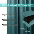 thumbnail image 6 of NICETOWN 100% Blackout Curtains with Black Liners, Thermal Insulated 2-Layer Lined Drapes, Room Cooling Small Window Draperies for Dining Room (Sea Teal, 2 Panels, 52 inches W by 54 inches L), 6 of 8