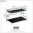 thumbnail image 1 of Black Iron Compact Storage Rack - Versatile Organizer for Kitchen Countertops, Bathroom Cosmetics, Office Desks & Living Spaces - Durable Space-Saving Solution for Cups, Makeup, Towels & Small Items, 1 of 6