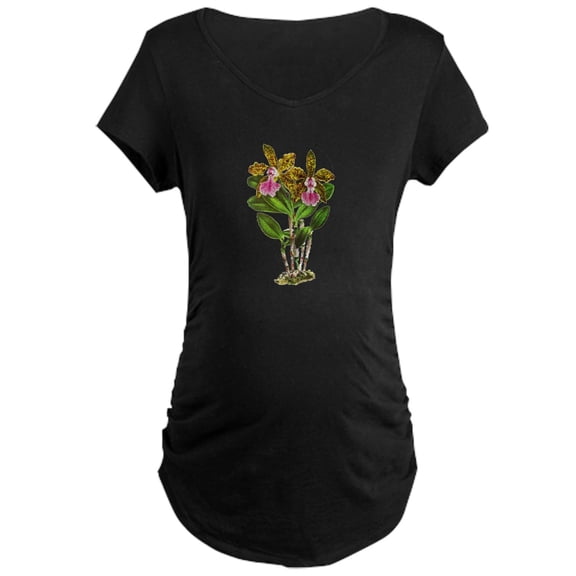 CafePress - Tropical Cattleya Orchid By Maternity Dark T Shirt - Maternity Dark T-Shirt