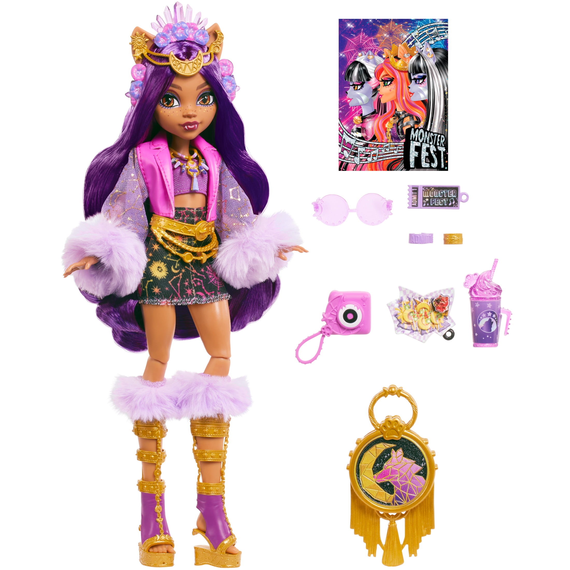 モンスターハイ クラウディーン・ウルフ ミュージックフェスティバルシリーズ Free Shipping! Monster High Clawdeen Wolf Monster Fest