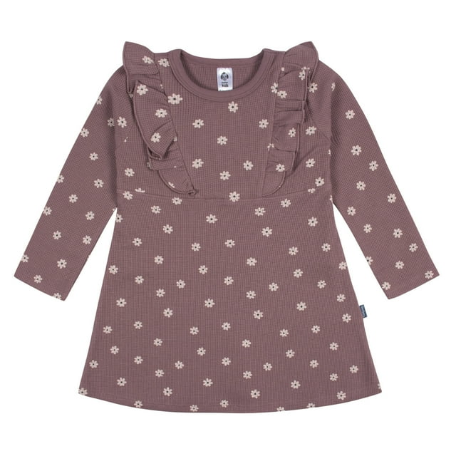 Gerber vestido rosa niña algodón 100% cómodo fresco para primavera y verano
