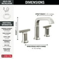 thumbnail image 2 of Delta 35587-Dst Tetra 1.2 GPM Widespread Bathroom Faucet - Lumicoat Chrome, 2 of 7