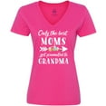 thumbnail image 3 of Inktastic Only the Best Moms Get Promoted to Grandma Women's V-Neck T-Shirt, 3 of 5