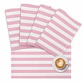 thumbnail image 2 of Pink White Stripe Placemats Set of 4,Wipeable Washable Table Mats for Dining Tables, Classic Geometric Line Place Mats for Kitchen Event Party Tabletop Decor, 2 of 9
