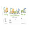 thumbnail image 1 of Inkdotpot 30Dinosaur Baby Shower Invitation Cards Jungle Animals Fill In Blank Invites, 1 of 7